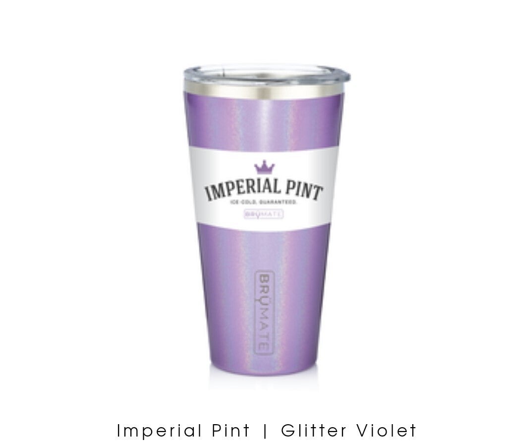 Imperial Pint 20oz Glitter Violet